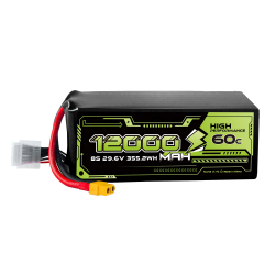 12000 mah 6S/8S 22.2V/22.8V/29.6V/30.4 60C drone battery cell